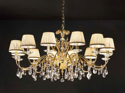 Подвесной светильник Masiero PRIMADONNA 12 Oro Lucido SW