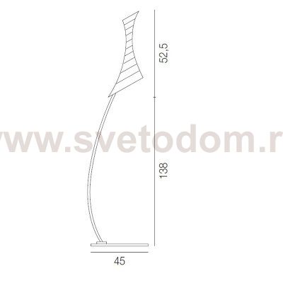 Торшер Vistosi PT TWISTER BC GR Terra