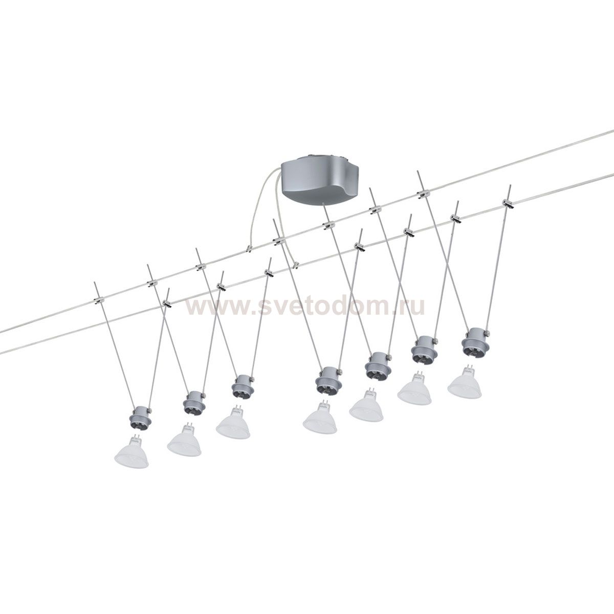 Paulmann 94002 Cветильник для струнной системы DecoSystems 7x35W GU5,3 12V хром/сатин
