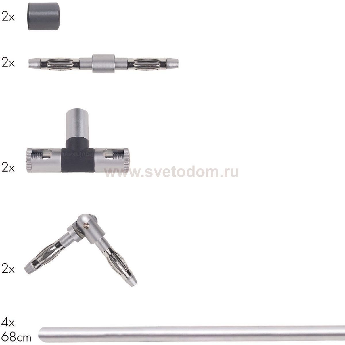 Paulmann 97282 Комплект соединит. элементов для штанг. cистем Spice 12 V,  матов. 