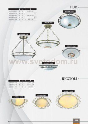 Светильник потолочный Arte lamp A7846PL-2AB PUB