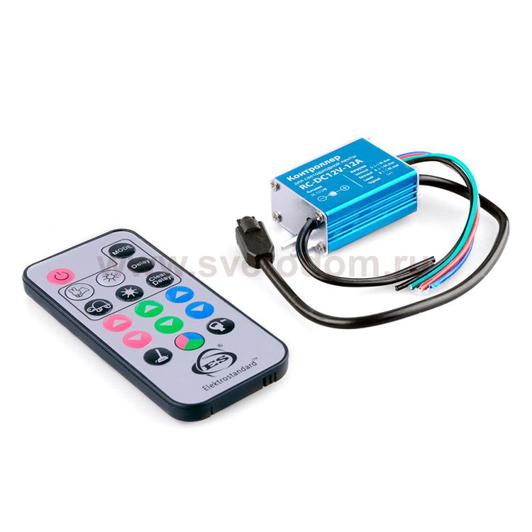 Контроллер для светодиодной ленты RGB с ПДУ Elektrostandard RC-DC12V-12A