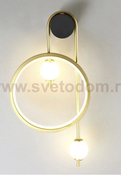 Светильник бра Crystal Lux RODRIGO AP20W LED BLACK/GOLD (3610/401)