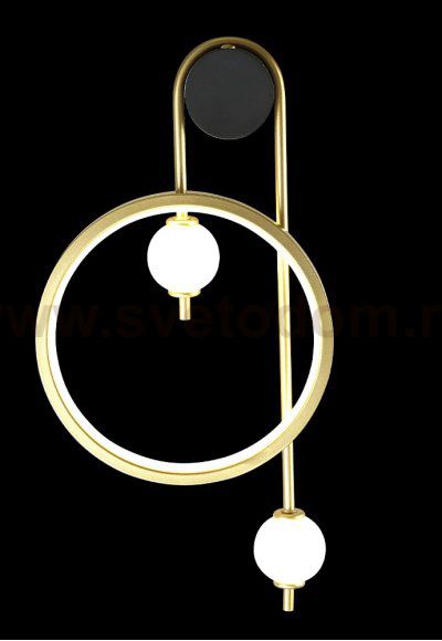 Светильник бра Crystal Lux RODRIGO AP20W LED BLACK/GOLD (3610/401)