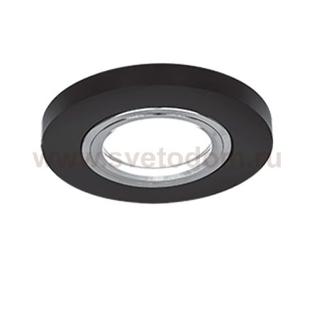 Светильник Gauss Mirror RR001 Круг. Кристал черный/Хром, Gu5.3 (RR001)