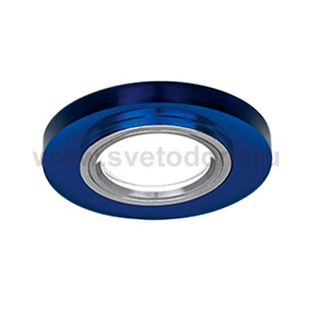 Светильник Gauss Mirror RR004 Круг. Кристал синий/Хром, Gu5.3 (RR004)