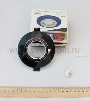 Светильник Gauss Mirror RR005 Гран. Кристал cиний/Хром, Gu5.3