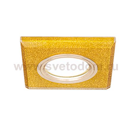 Светильник Gauss Mirror RR011 Квадрат. Кристал золото/Золото, Gu5.3 (RR011)