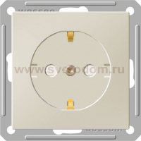 Розетка Wessen 59 с/у без рамки С ЗК (250В, 16А, с ЗП) слоновая кость (RS16-152-2-86)
