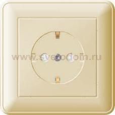 Розетка Wessen 59 с/у С ЗК (250В, 16А, с ЗП) слоновая кость (RS16-152-28)