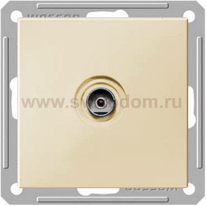 Розетка ТВ Wessen 59 с/у без рамки (оконечная) слоновая кость (RTS-151-2-86)