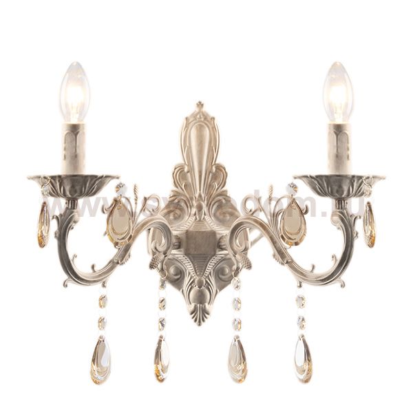 Бра Rafaelo-WL60E14*2GD металл,стекло, хрусталь E14*60W*2