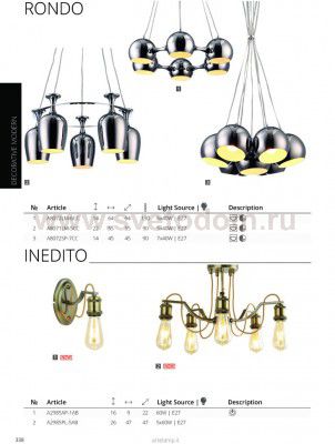 Светильник потолочный Arte lamp A2985PL-5AB Inedito