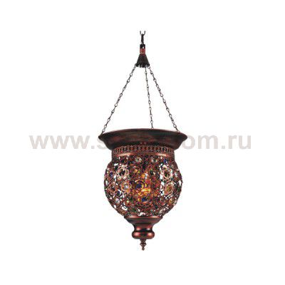 S-502 светильник подвесной металл, хрусталь 1*60W E27