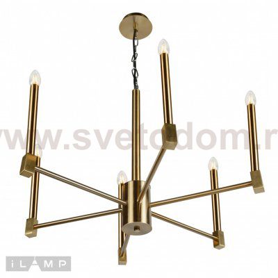 Подвесная люстра iLamp MiMi S1002/6 Золотая