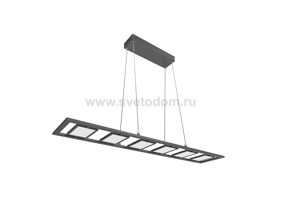 Donolux диммируемый подвесной светодиодный светильник, 48 Ватт, 2580 Lm, 3000К, черный анодированный