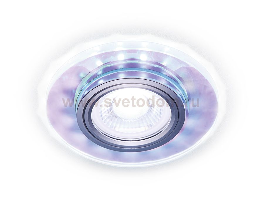Светильник точечный Ambrella S211 PR/WH хром/перламутровый MR16+3W(LED WHITE 4200K) COMPO SPOT