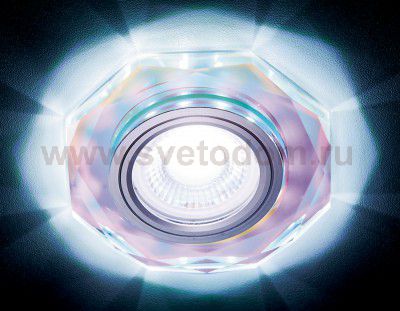 Светильник точечный Ambrella S213 PR хром/перамутровый /MR16+3W(LED COLD) COMPO SPOT