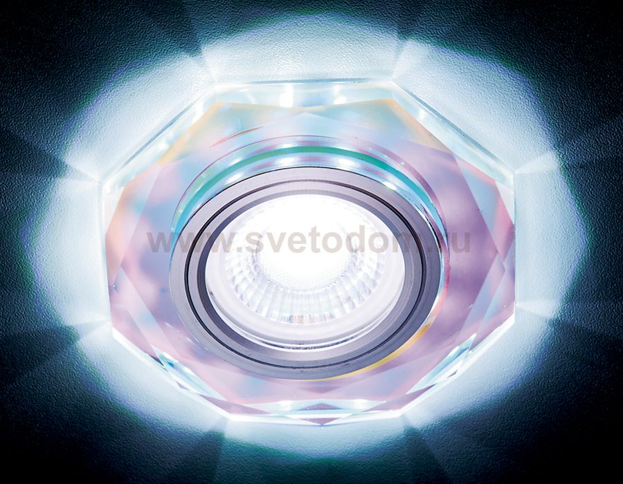 Светильник точечный Ambrella S213 PR хром/перамутровый /MR16+3W(LED COLD) COMPO SPOT