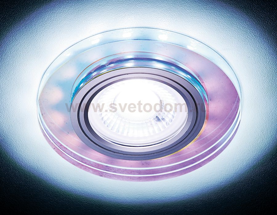 Светильник точечный Ambrella S214 PR хром/перамутровый /MR16+3W(LED COLD) COMPO SPOT