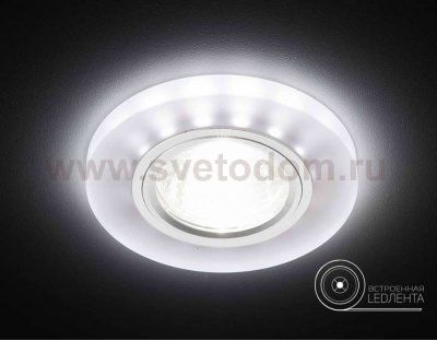 Светильник точечный Ambrella S214 WH/CH/WH матовый/хром/MR16+3W(LED WHITE) COMPO SPOT