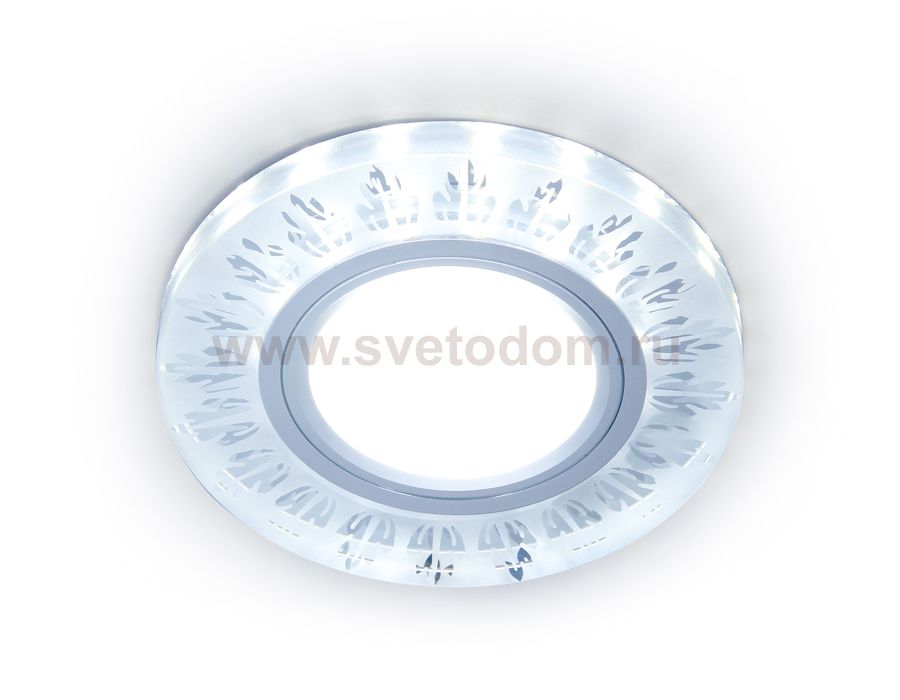 Светильник точечный Ambrella S216 CL/FR прозрачный/матовый GU5.3+3W(LED COLD) D90*25 COMPO SPOT