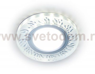 Светильник точечный Ambrella S217 CL/FR прозрачный/матовый GU5.3+3W(LED WHITE) D90*25 COMPO SPOT
