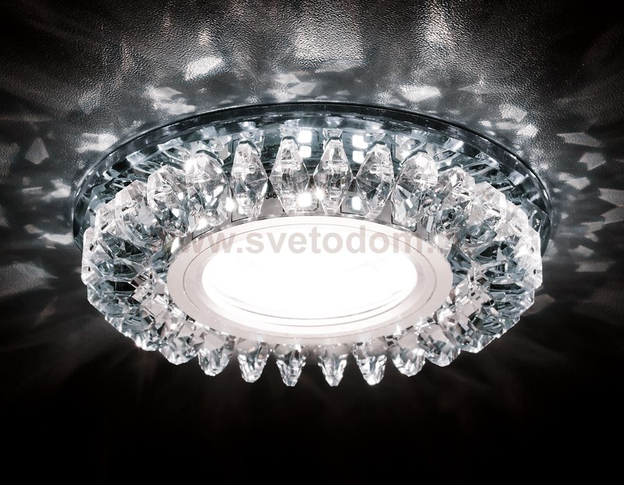 Светильник точечный Ambrella S220 CH хром/прозрачный хрусталь/MR16+3W(LED WHITE) COMPO SPOT