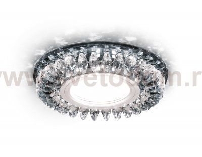 Светильник точечный Ambrella S220 CH хром/прозрачный хрусталь/MR16+3W(LED WHITE) COMPO SPOT