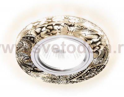 Светильник точечный Ambrella S223 W/CH/WA белый/серебро/MR16+3W(LED WARM) COMPO SPOT