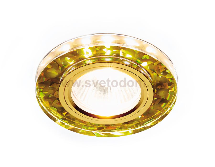 Светильник точечный Ambrella S223 WH/G/WA белый/золотой/MR16+3W(LED WARM) COMPO SPOT