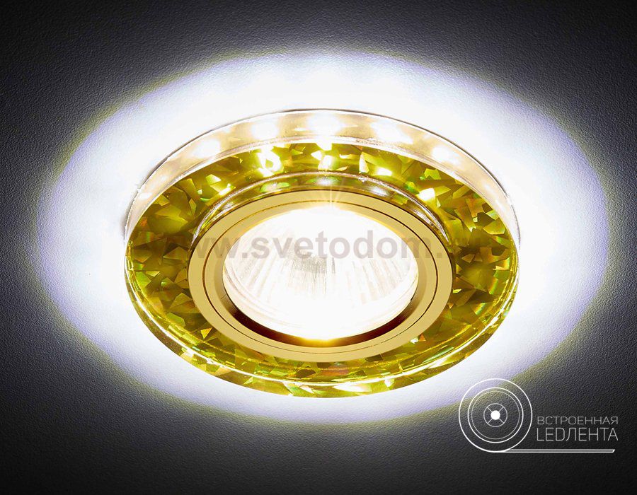 Светильник точечный Ambrella S225 WH/G/WH белый/золотой/MR16+3W(LED WHITE) COMPO SPOT