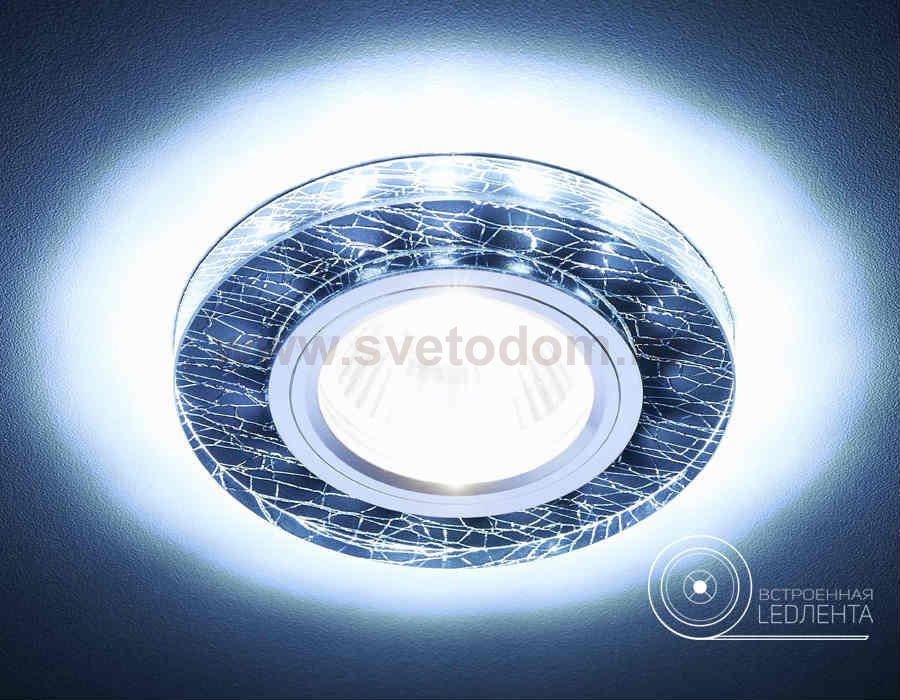 Светильник точечный Ambrella S226 BK/CH/C черный/серебро/MR16+3W(LED COLD) COMPO SPOT