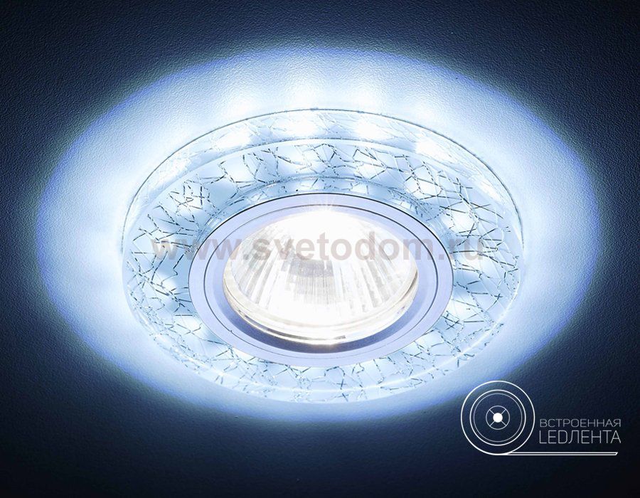 Светильник точечный Ambrella S226 W/CH/C белый/серебро/MR16+3W(LED COLD) COMPO SPOT