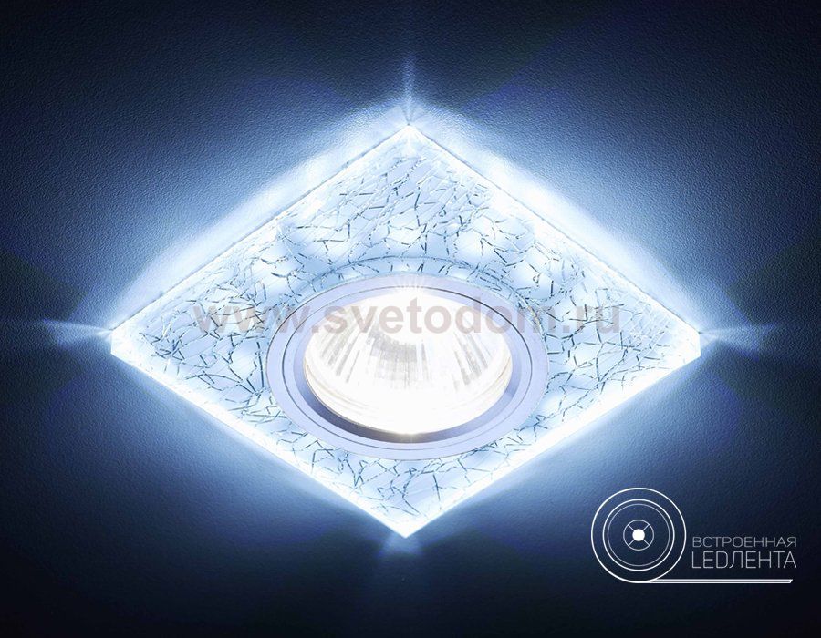 Светильник точечный Ambrella S227 W/CH/C белый/серебро/MR16+3W(LED COLD) COMPO SPOT