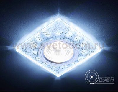 Светильник точечный Ambrella S227 W/CH/C белый/серебро/MR16+3W(LED COLD) COMPO SPOT