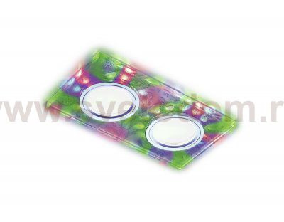 Светильник точечный Ambrella S234/2 W/CH/M белый/хром/MR16+3W/2MR16+6W(LED MULTI) COMPO SPOT