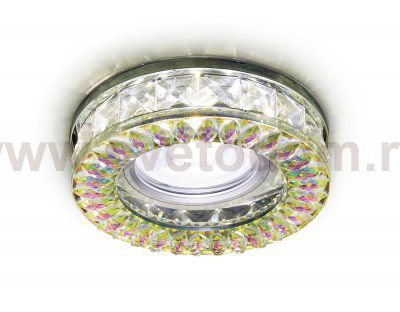 Светильник точечный Ambrella S241 PR хром/перламутровый хрусталь/MR16+3W(LED WHITE) COMPO SPOT