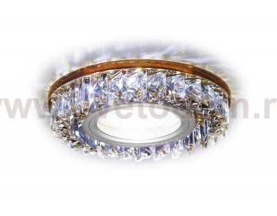 Светильник точечный Ambrella S255 BR хром/коричневый хрусталь/MR16+3W(LED WHITE) COMPO SPOT