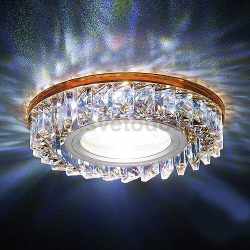 Светильник точечный Ambrella S255 CH/YL хром/прозрачный хрусталь/MR16+3W(LED YELLOW) COMPO SPOT