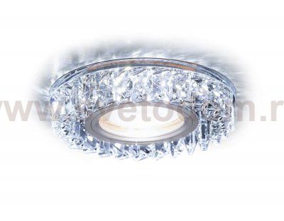 Светильник точечный Ambrella S255 CH хром/прозрачный хрусталь/MR16+3W(LED WHITE) COMPO SPOT