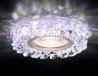 Светильник точечный Ambrella S257 PR хром/перламутровый хрусталь/MR16+3W(LED WHITE) COMPO SPOT