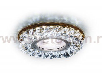 Светильник точечный Ambrella S257 BR хром/коричневый хрусталь/MR16+3W(LED WHITE) COMPO SPOT
