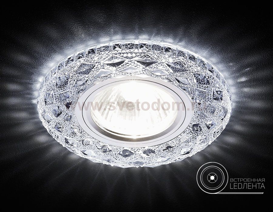 Светильник точечный Ambrella S288 CH хром/прозрачный/MR16+3W(LED WHITE) COMPO SPOT