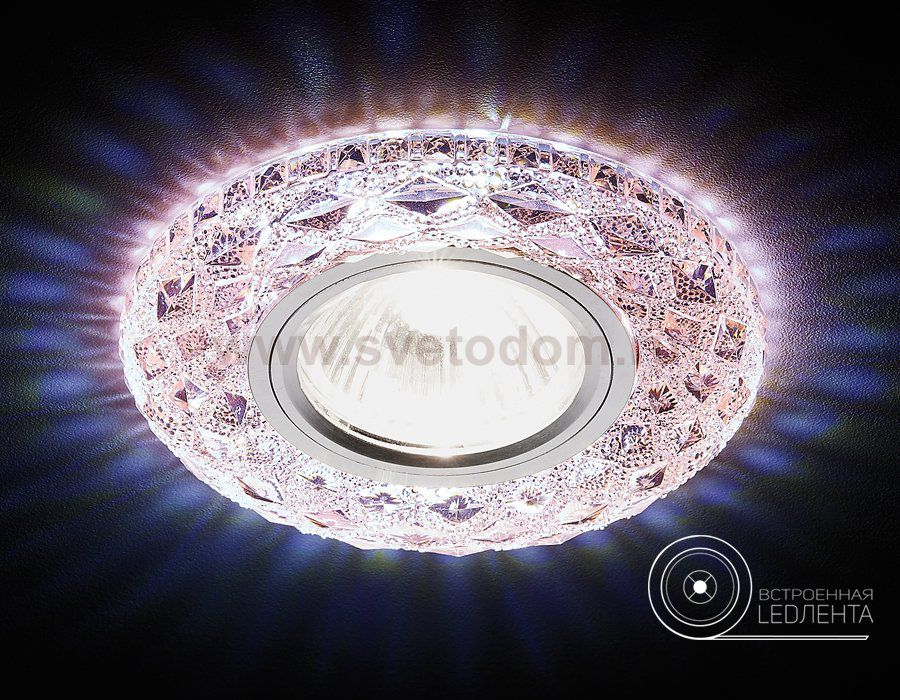 Светильник точечный Ambrella S288 PU хром/аметист/MR16+3W(LED WHITE) COMPO SPOT