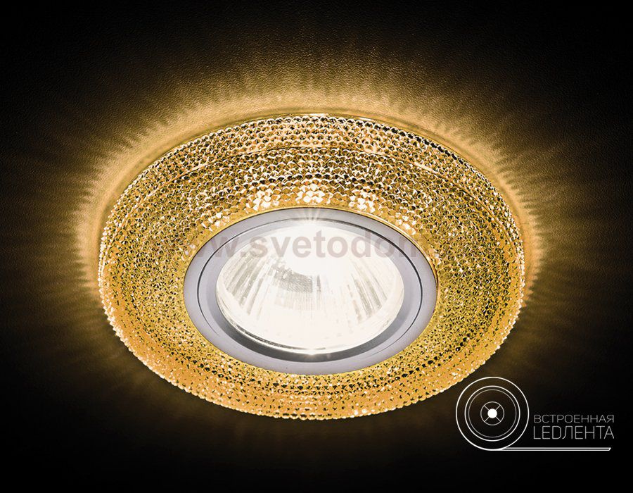 Светильник точечный Ambrella S290 BK хром/агат/MR16+3W(LED WHITE) COMPO SPOT