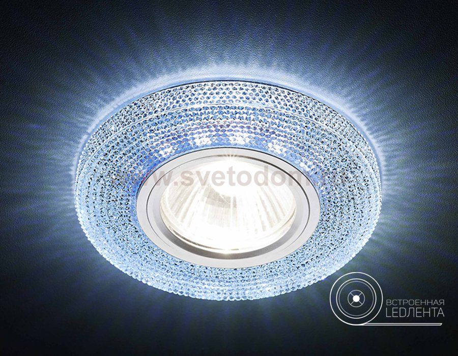 Светильник точечный Ambrella S290 BL хром/сапфир/MR16+3W(LED WHITE) COMPO SPOT