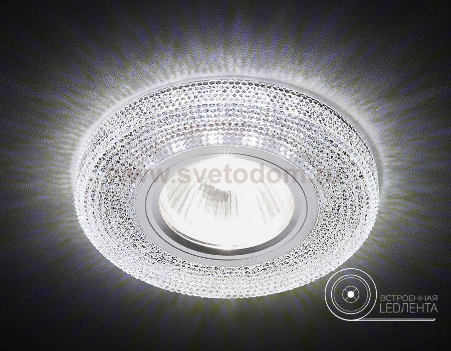 Светильник точечный Ambrella S290 CH хром/прозрачный/MR16+3W(LED WHITE) COMPO SPOT