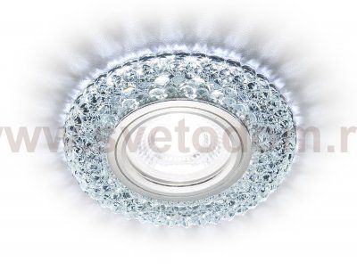 Светильник точечный Ambrella S291 CH хром/прозрачный хрусталь/MR16+3W(LED COLD) COMPO SPOT