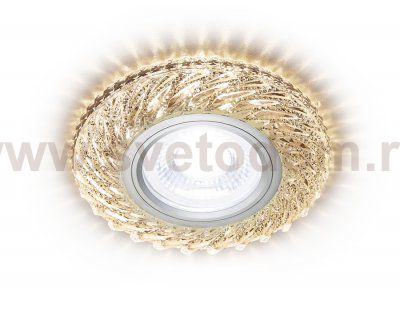 Светильник точечный Ambrella S295 CH/WR хром/прозрачный хрусталь/MR16+3W(LED WARM 3000K) COMPO SPOT
